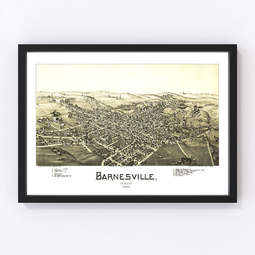 Barnesville Vintage Map 1899
