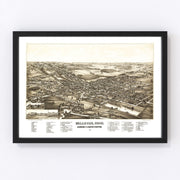 Bellevue Vintage Map 1880