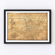 Cincinnati Vintage Map 1838