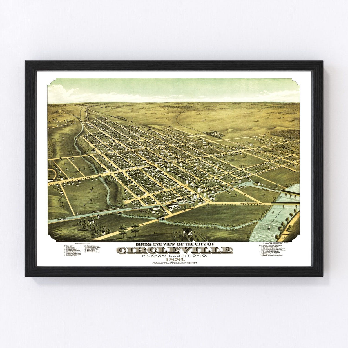 Circleville Vintage Map 1876