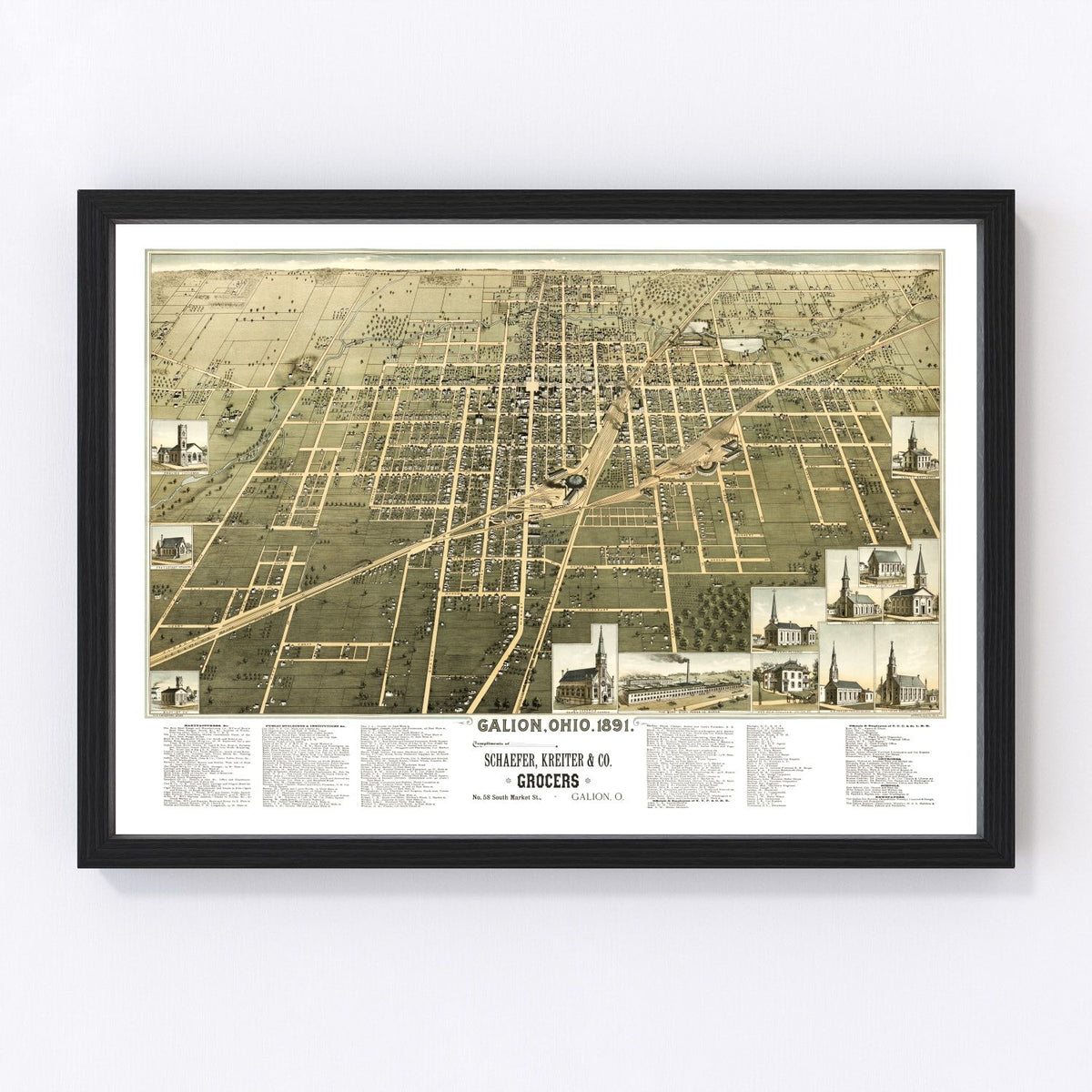Galion Vintage Map 1891