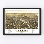 Kent Vintage Map 1882