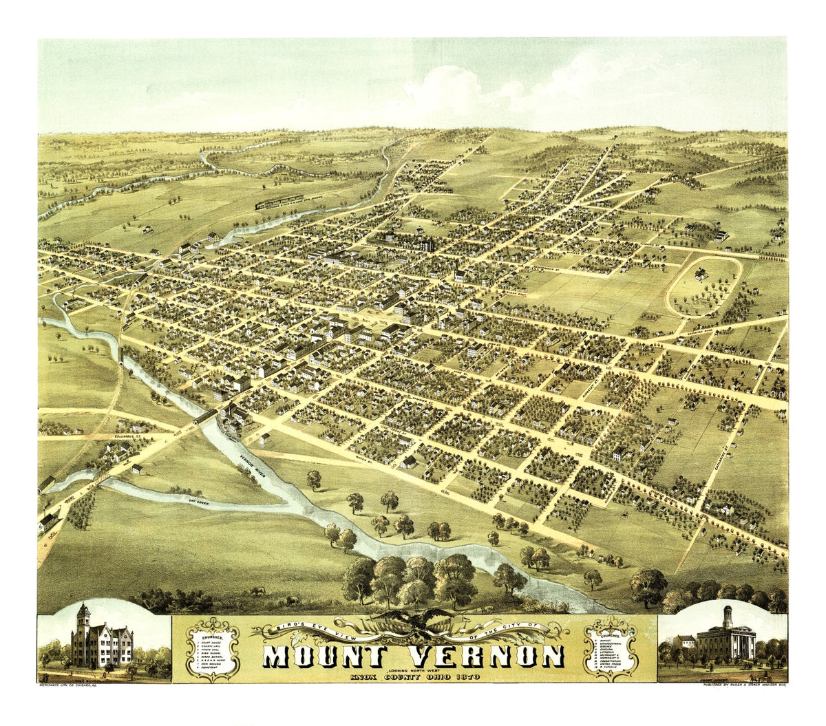 Preview of Vintage Map of Mount Vernon, Ohio 1870