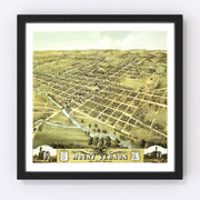 Mount Vernon Vintage Map 1870