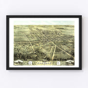 Norwalk Vintage Map 1870