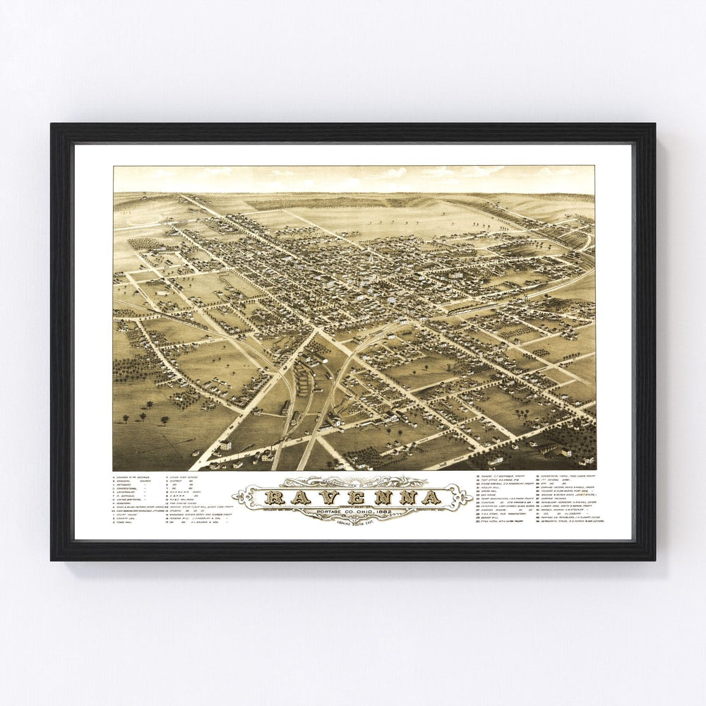 Ravenna Vintage Map 1882