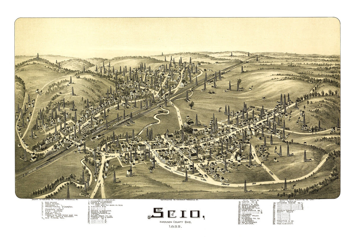 Preview of Vintage Map of Scio, Ohio 1899