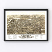 Youngstown Vintage Map 1882
