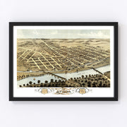 Attica Vintage Map 1869
