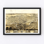 Fort Wayne Vintage Map 1868