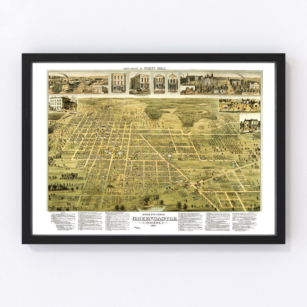 Greencastle Vintage Map 1886