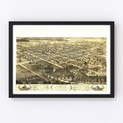 Kokomo Vintage Map 1868