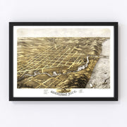 Michigan City Vintage Map 1869