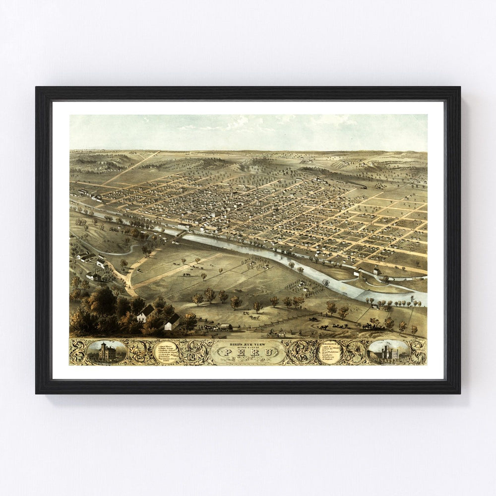 Peru Vintage Map 1868