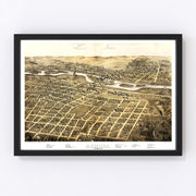 Aurora Vintage Map 1867