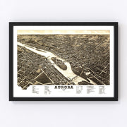 Aurora Vintage Map 1882