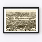 Batavia Vintage Map 1869