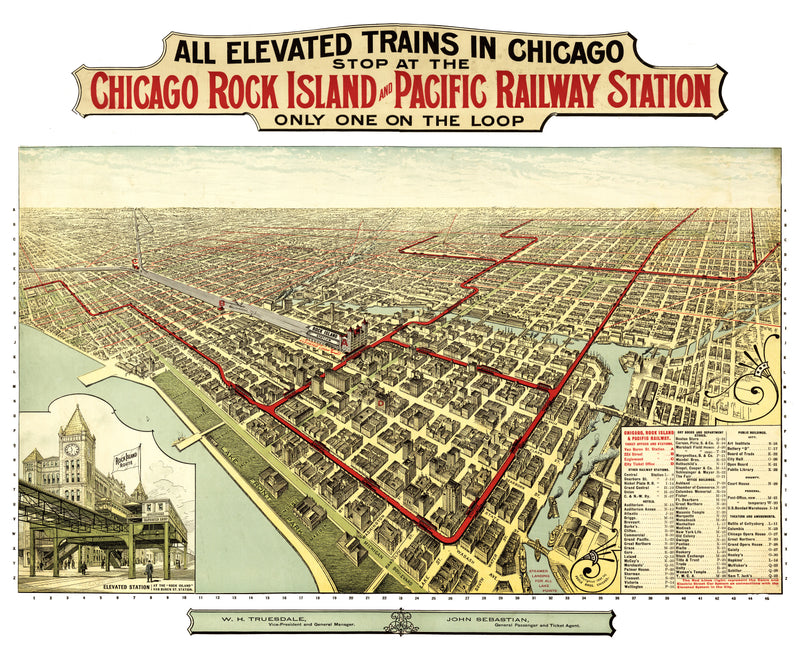 Size comparison using Vintage Map of Chicago, Illinois 1897