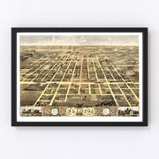 Clinton Vintage Map 1869