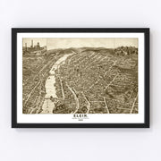 Elgin Vintage Map 1880