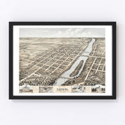 Geneva Vintage Map 1869
