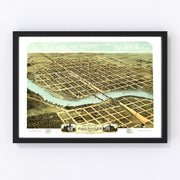 Kankakee Vintage Map 1869