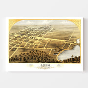 Vintage Map of Loda, Illinois 1869