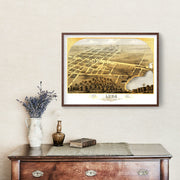 Vintage Map of Loda, Illinois 1869