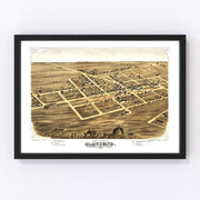 Manteno Vintage Map 1869