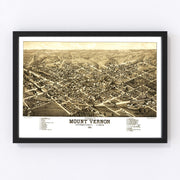 Mount Vernon Vintage Map 1881