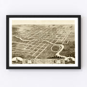 Pontiac Vintage Map 1869