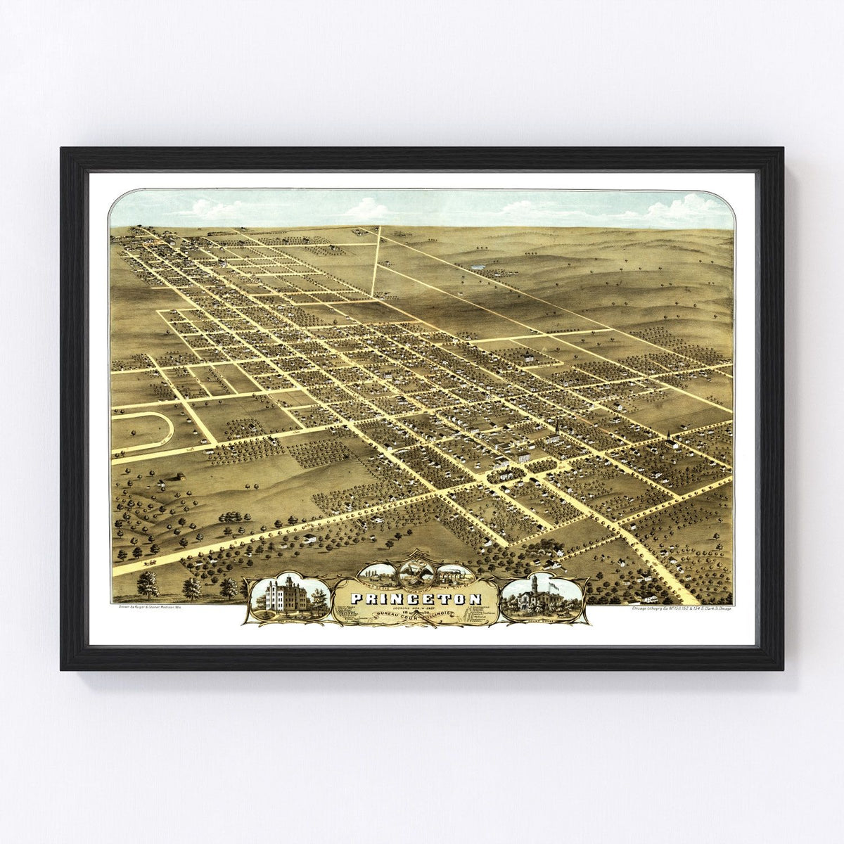 Princeton Vintage Map 1870