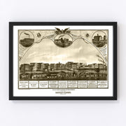 Battle Creek Vintage Map 1869