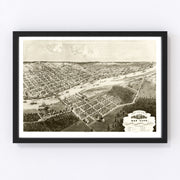 Bay City Vintage Map 1867