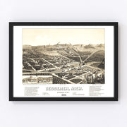 Bessemer Vintage Map 1886