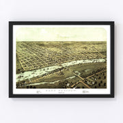 Saginaw Vintage Map 1867