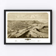 Grand Haven Vintage Map 1868