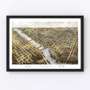 Grand Rapids Vintage Map 1868