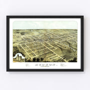 Hudson Vintage Map 1868