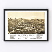 Ironwood Vintage Map 1886
