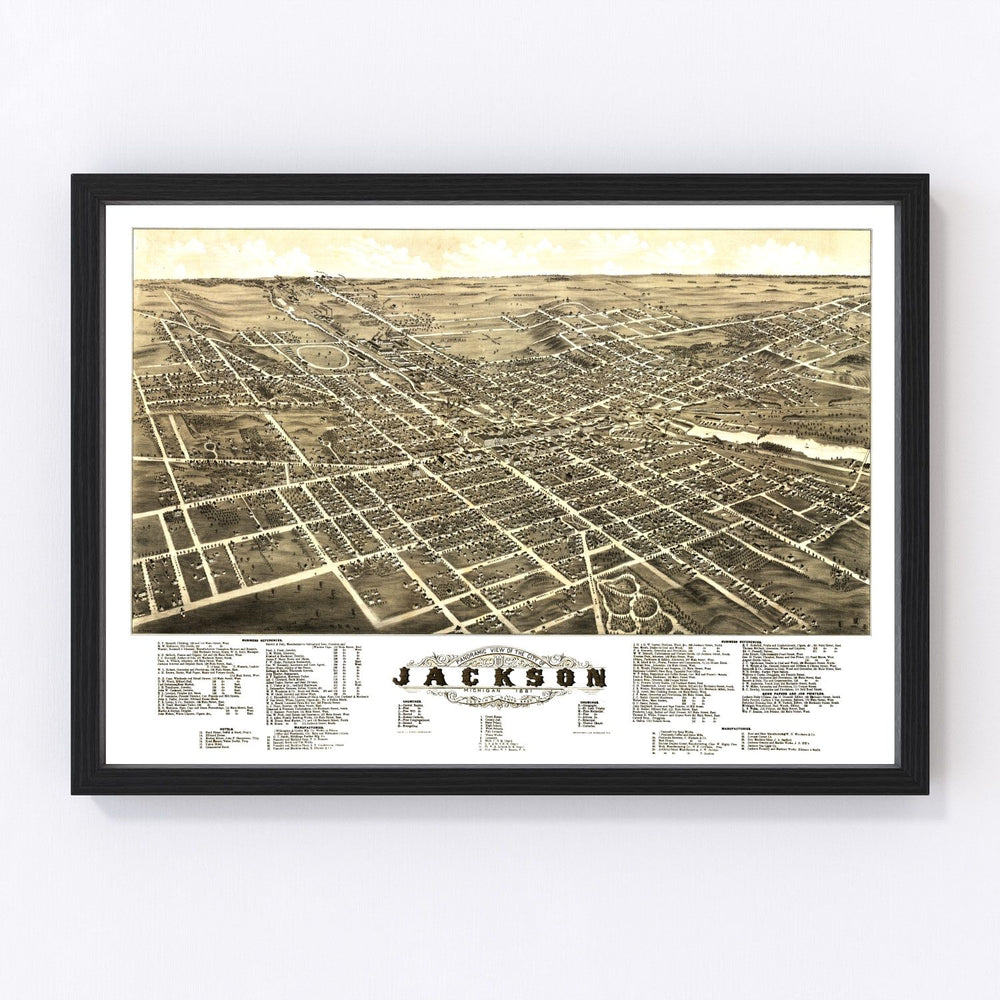 Jackson Vintage Map 1881