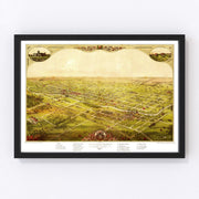 Lansing Vintage Map 1866