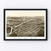 Monroe Vintage Map 1866