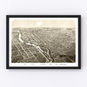 Niles Vintage Map 1868