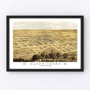 Saint Johns Vintage Map 1868