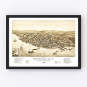 Bayfield Vintage Map 1886
