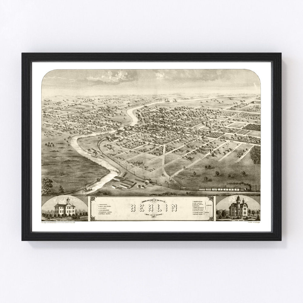 Berlin Vintage Map 1867