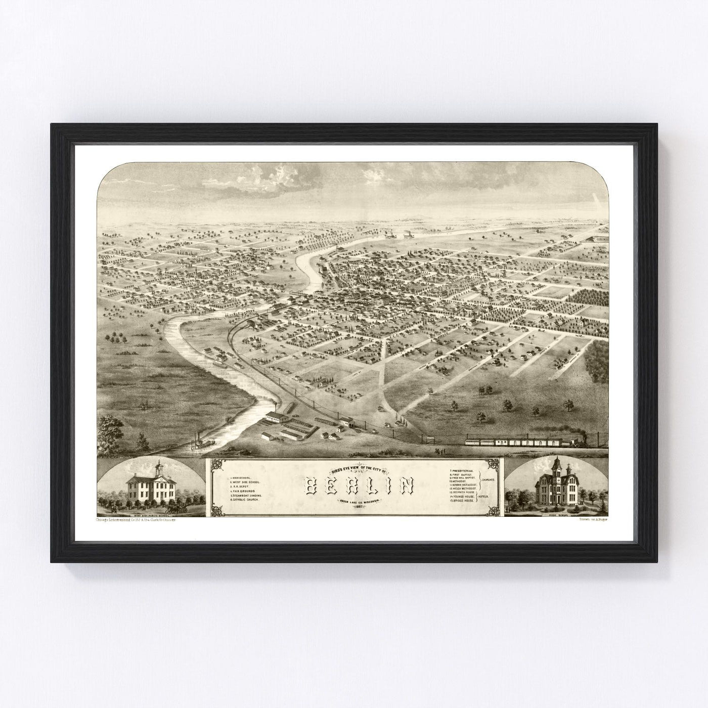 Berlin Vintage Map 1867