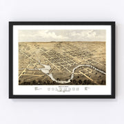Columbus Vintage Map 1868