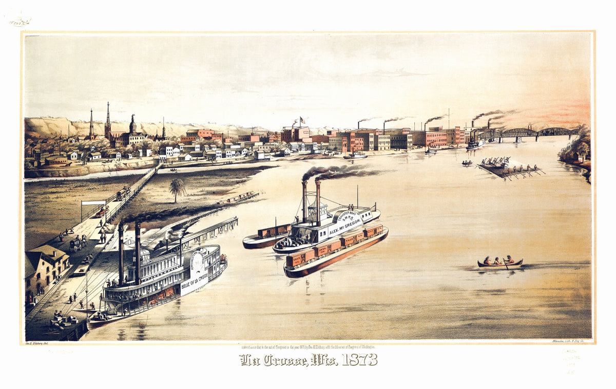 Preview of Vintage Map of La Crosse, Wisconsin 1873